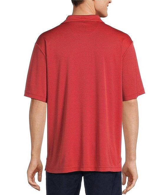 Roundtree & Yorke Performance Short Sleeve Triangle Jacquard Polo Shirt Product Image