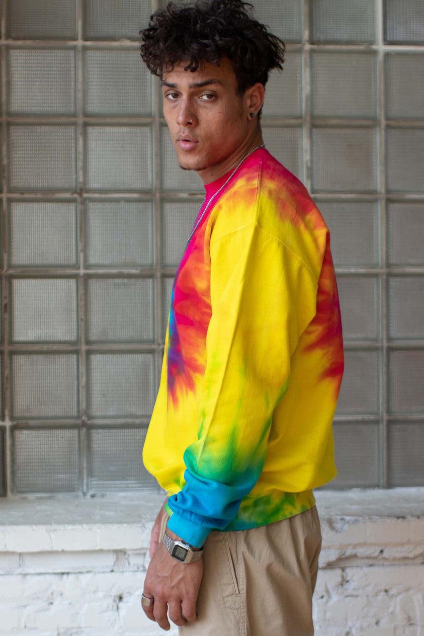 Rainbow Swirl Tie Dye Sweatshirt Product Image