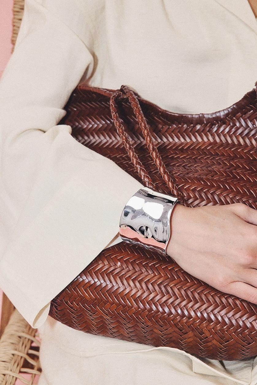 Wide Sculptural Bangle Bracelet Product Image