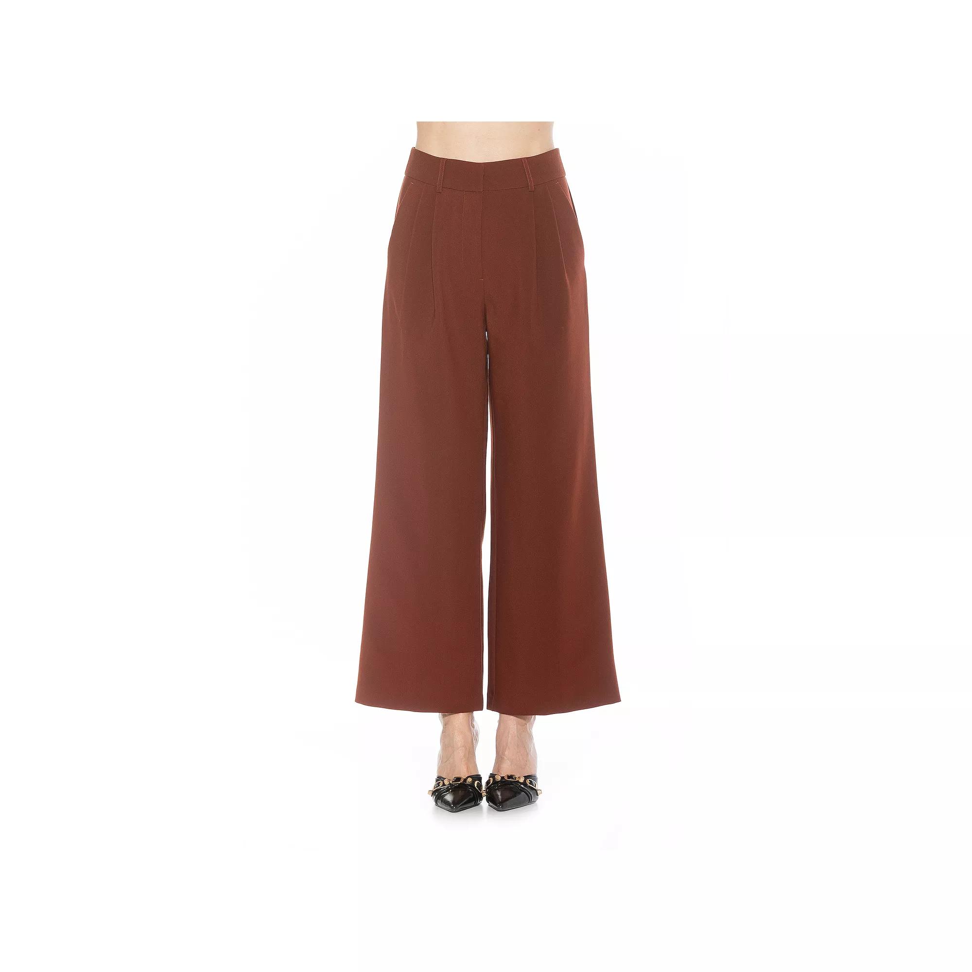 Women's ALEXIA ADMOR Elodie Belted Front Zip Wide Leg Pant,  Product Image