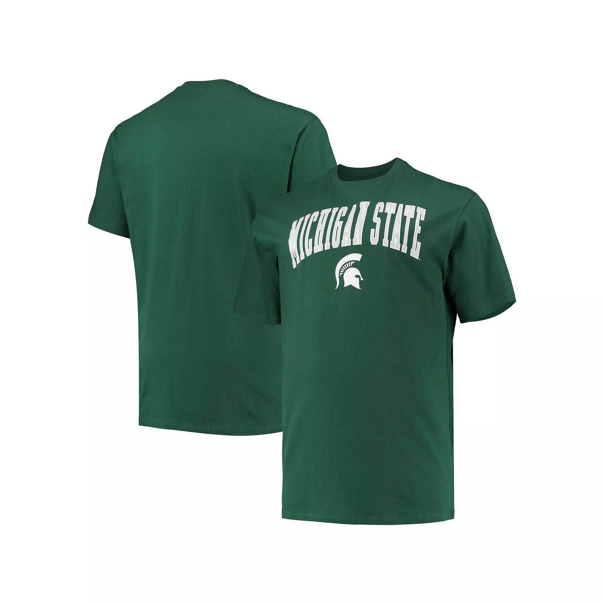 Men's Champion Green Michigan State Spartans Big & Tall Arch Over Wordmark T-Shirt,  Product Image