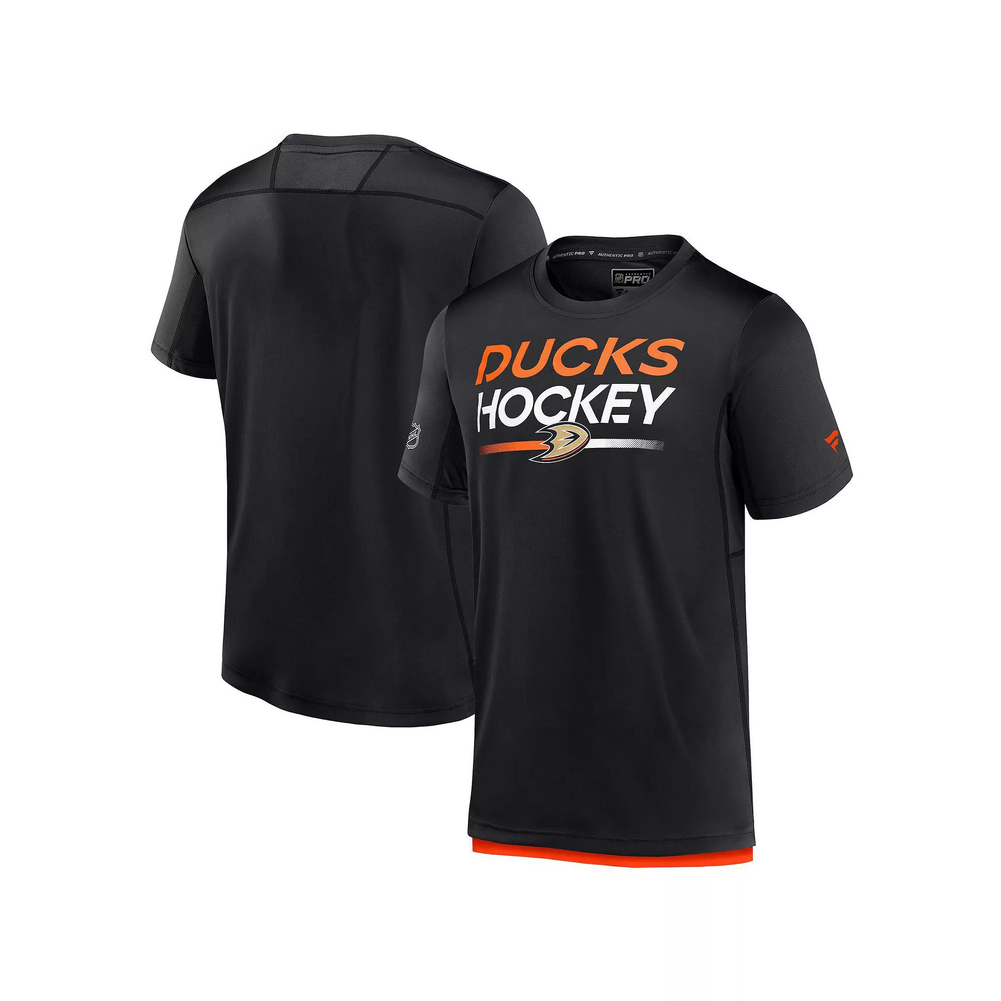 Mens Fanatics Black Anaheim Ducks Tech T-Shirt Product Image