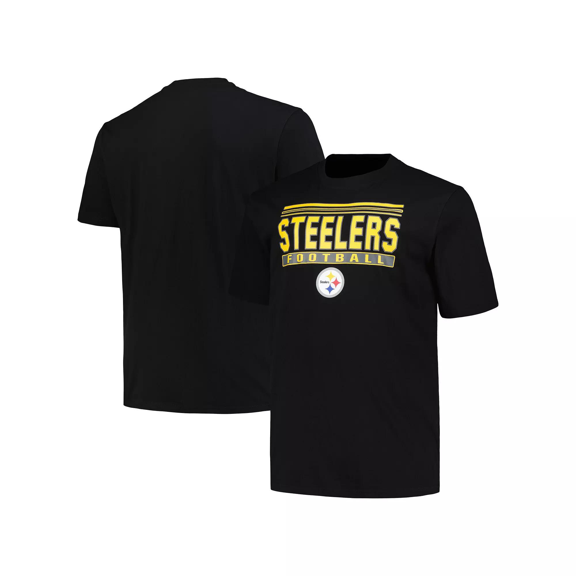 Men's Fanatics Branded Black Pittsburgh Steelers Big & Tall Pop T-Shirt,  Product Image