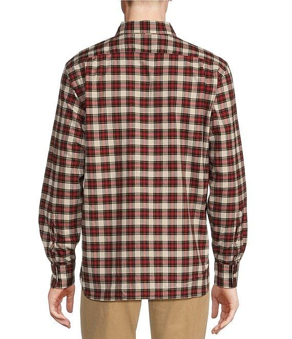 Cremieux Blue Label Big & Tall Classic Fit Plaid Oxford Long Sleeve Woven Shirt Product Image