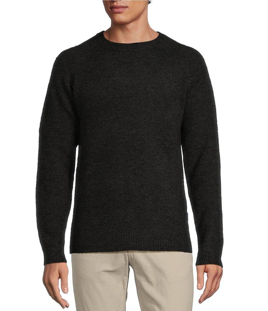 Rowm Long Raglan Sleeve Heather Solid Crewneck Sweater Product Image