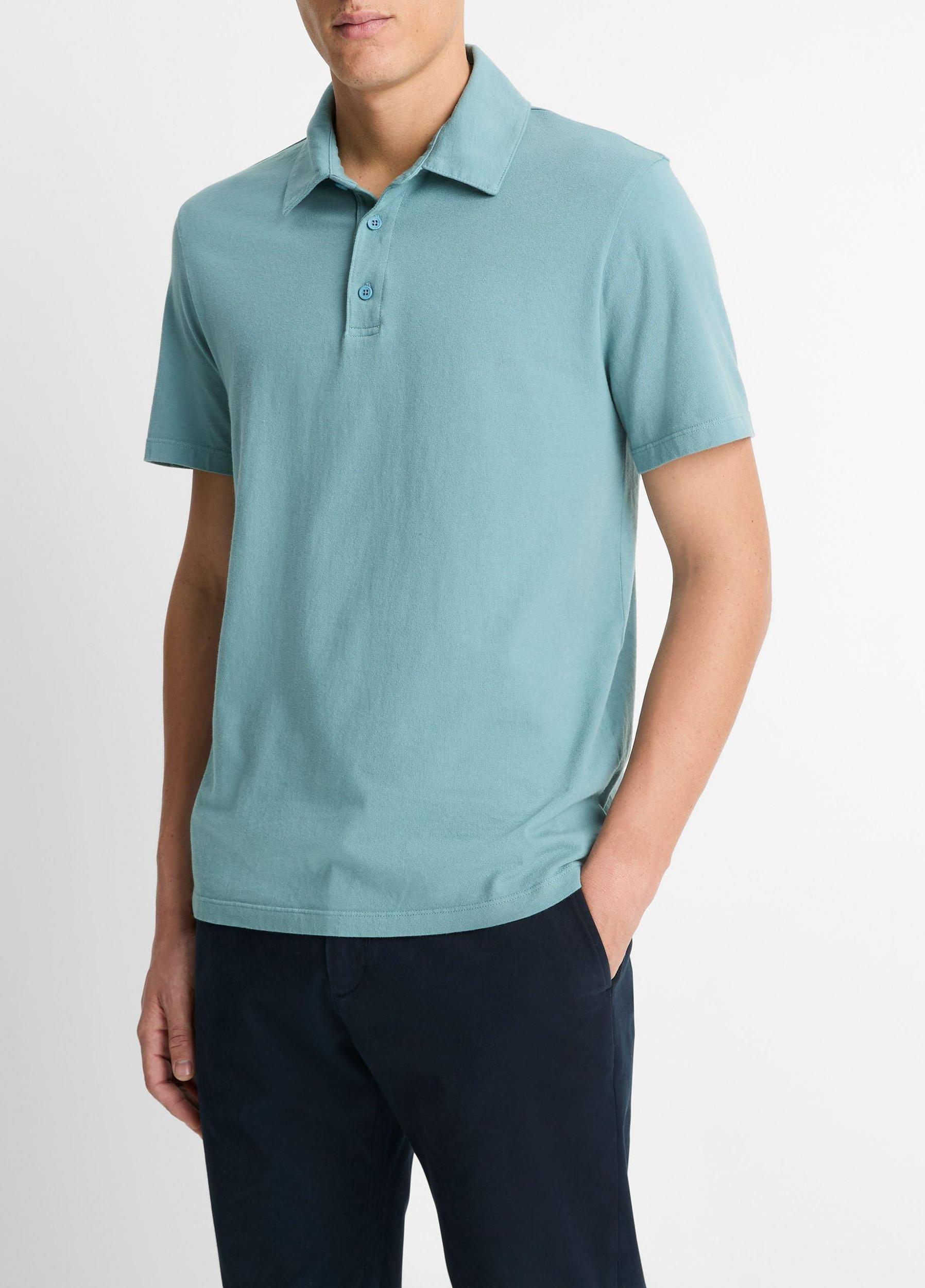 Garment Dye Cotton Polo Shirt Product Image