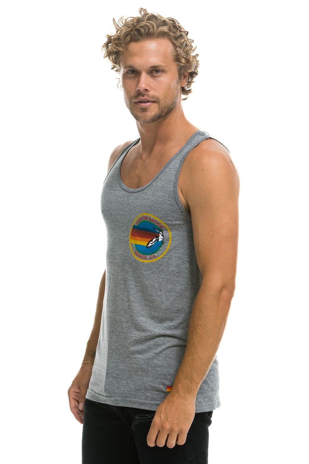 MEN'S AVIATOR NATION TANK - HEATHER GREY Male Product Image