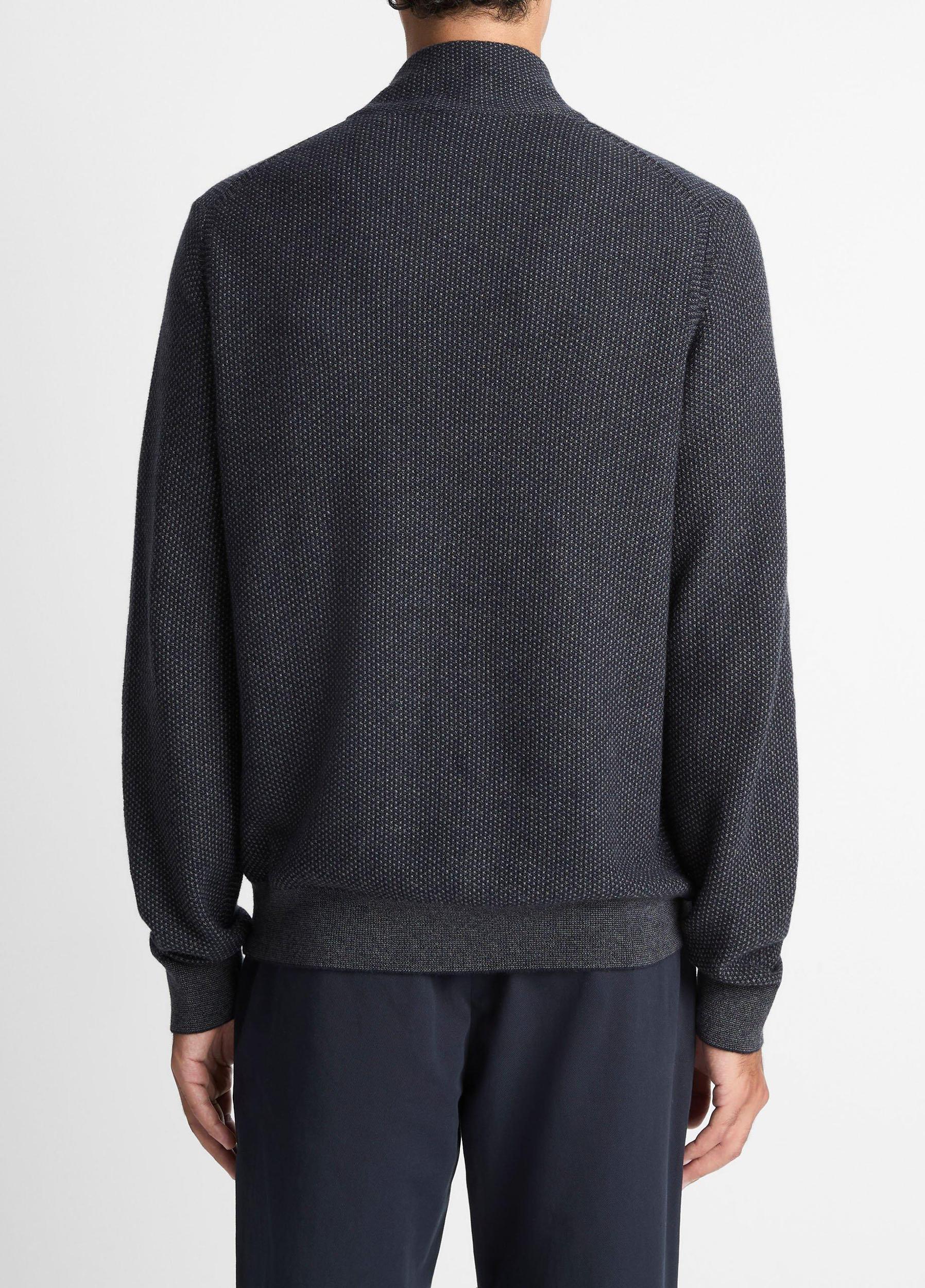 Geo-Jacquard Wool-Blend Quarter-Zip Sweater Product Image