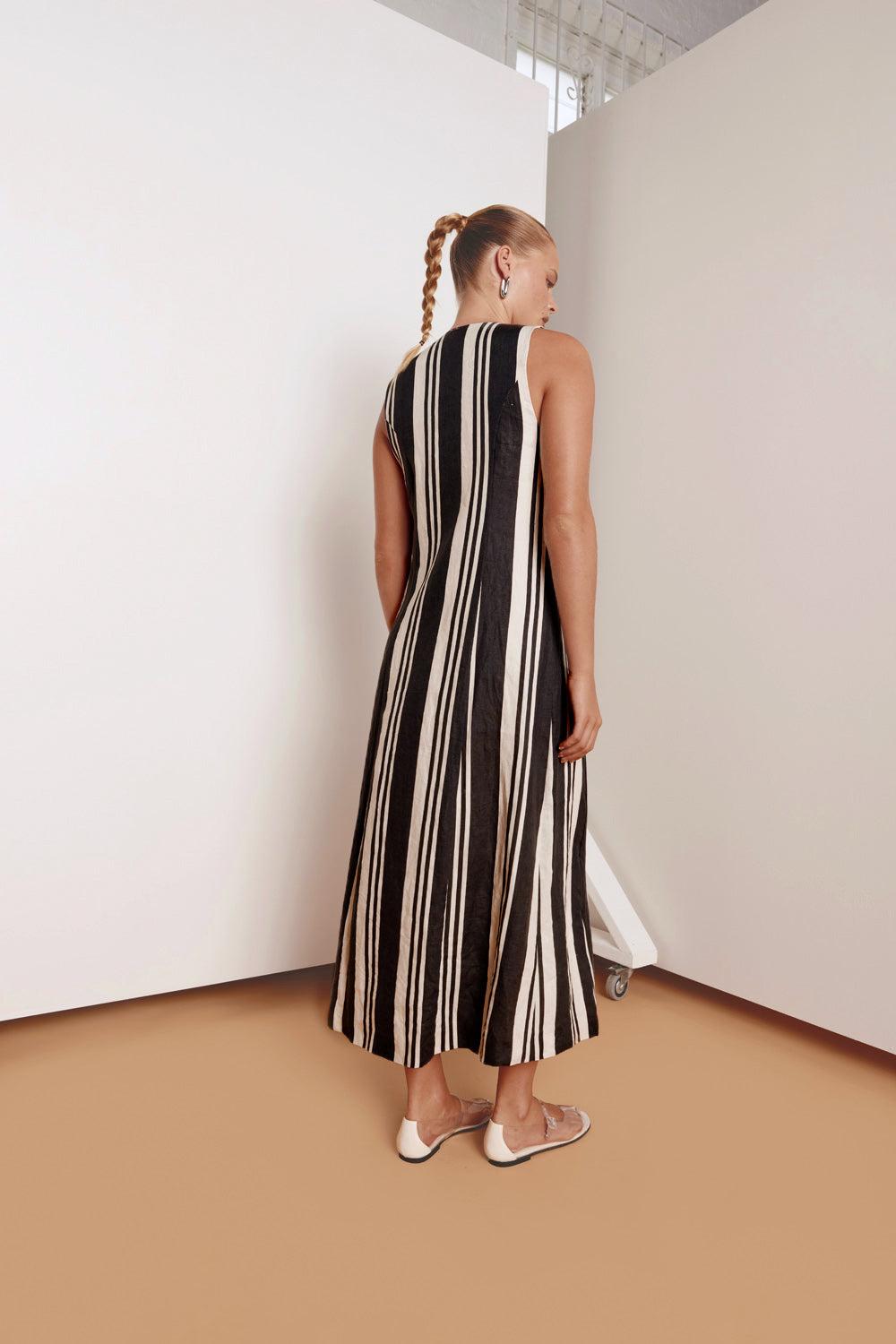 Averi Midi Dress Stripe Product Image