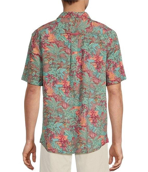 Tommy Bahama Big & Tall Nova Wave Retro Vibes Short Sleeve Seersucker Shirt Product Image