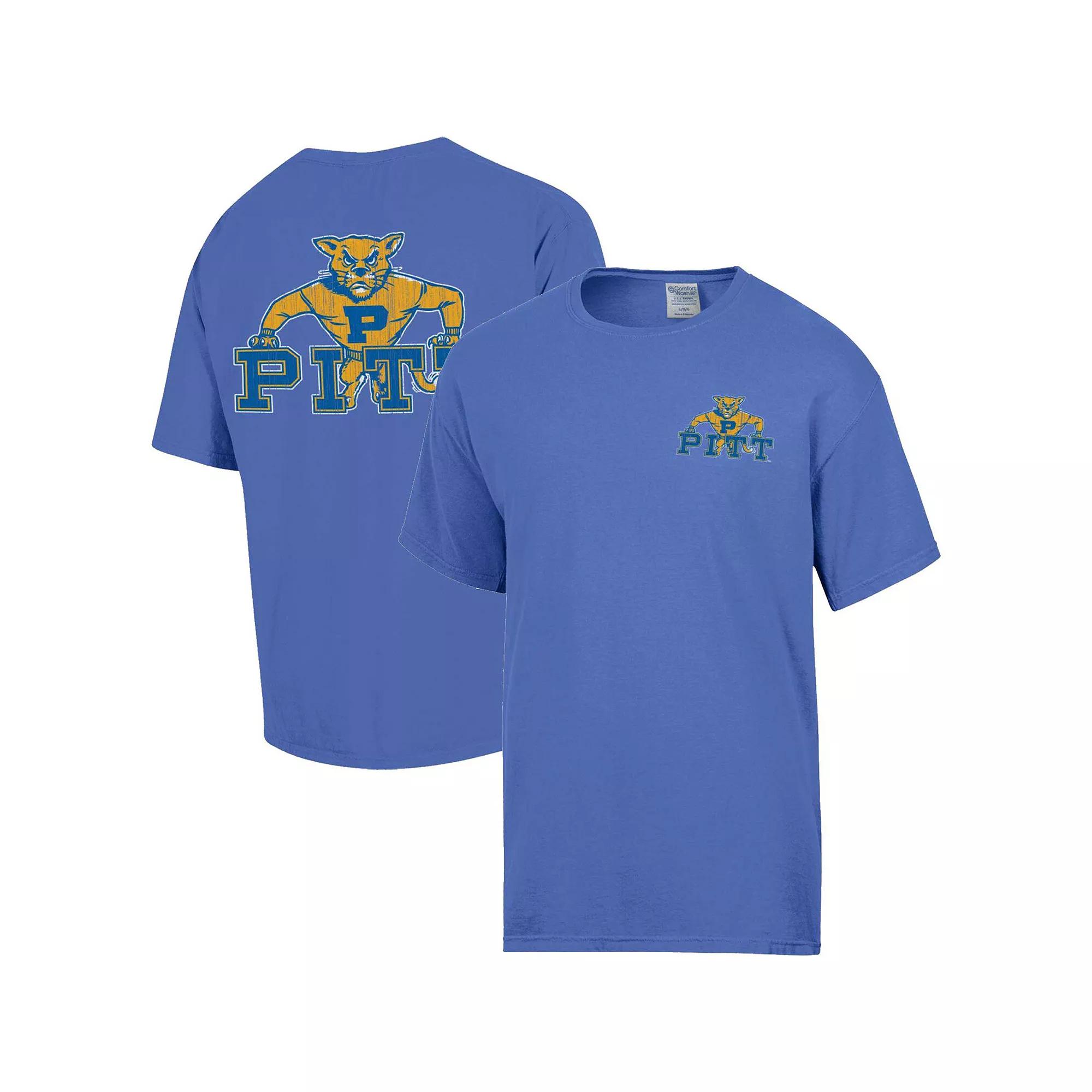 Men's Comfort Wash Royal Pitt Panthers Vintage Logo T-Shirt, Size: Small, Light Product Image