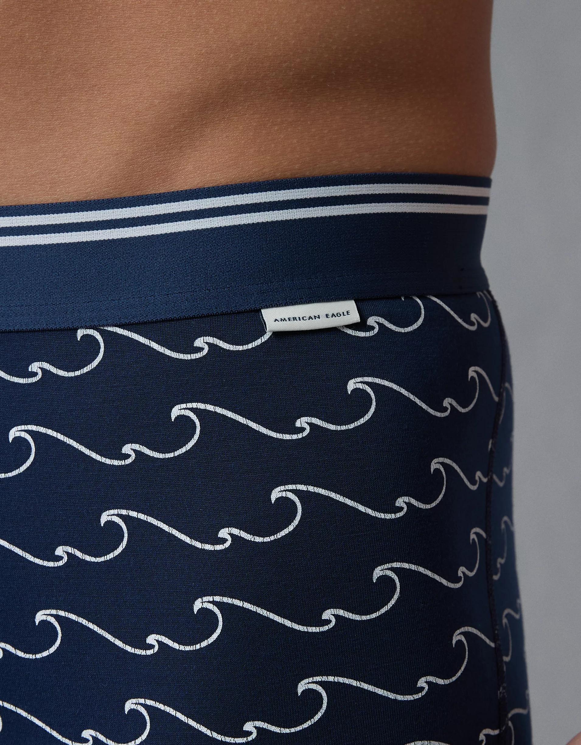 AEO Men's Wavy Stripes 6" Ultra Soft Boxer Brief Product Image