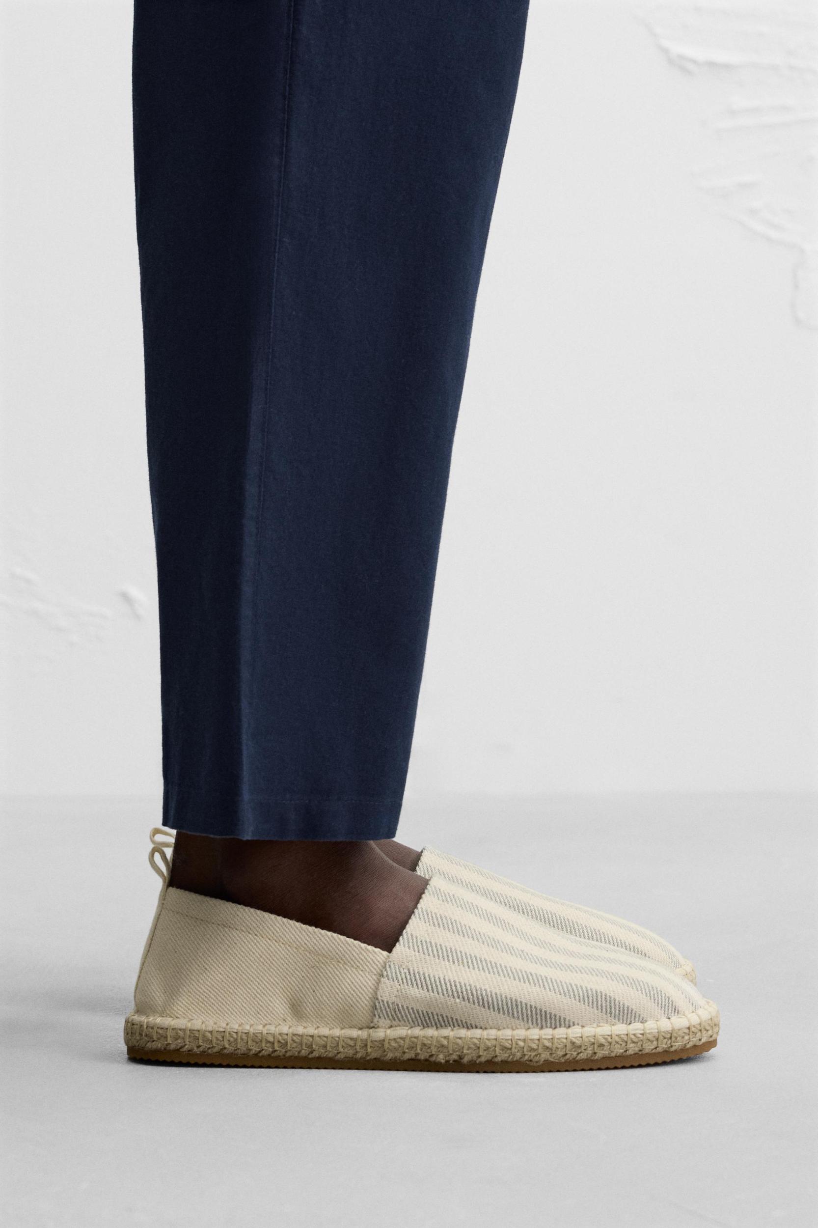 STRIPED FABRIC ESPADRILLES Product Image