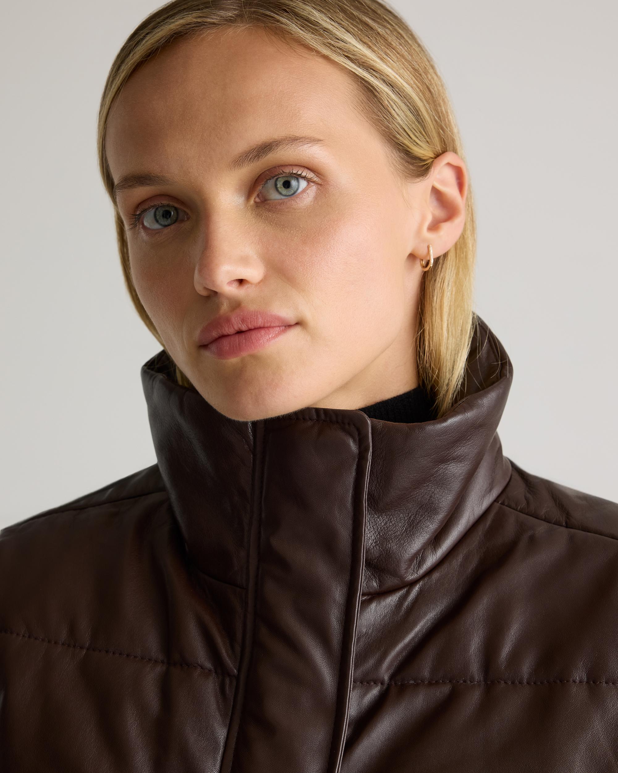 Quince | Women's Puffer Vest Size XL, Leather Product Image