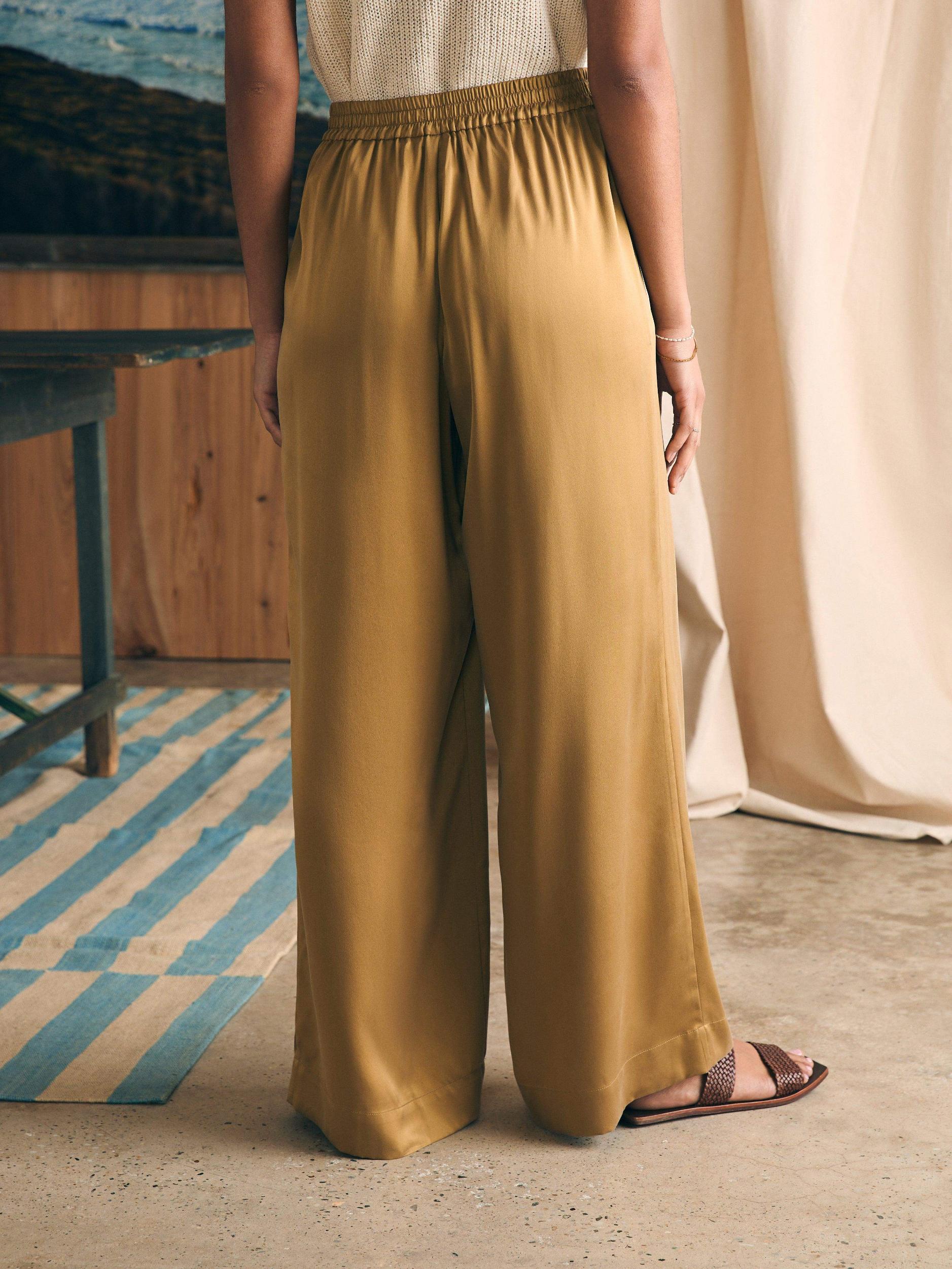 Sandwashed Silk Gemma Pant - Antique Bronze Female Product Image
