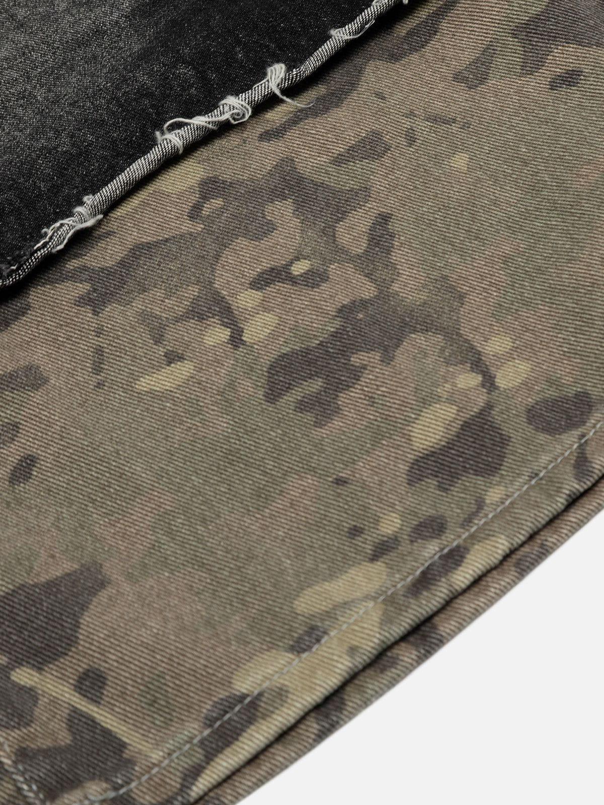 Aelfric Eden Camouflage Patchwork Longline Jorts Product Image