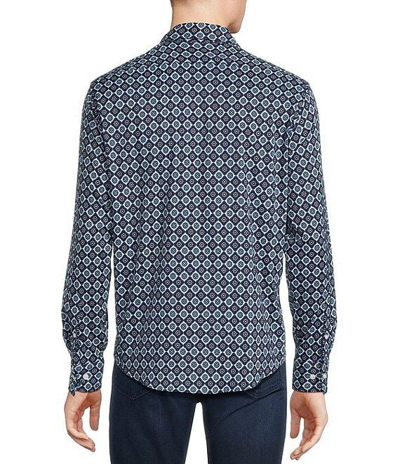 Cremieux Premium Denim Medallion Geometric Long Sleeve Woven Shirt Product Image