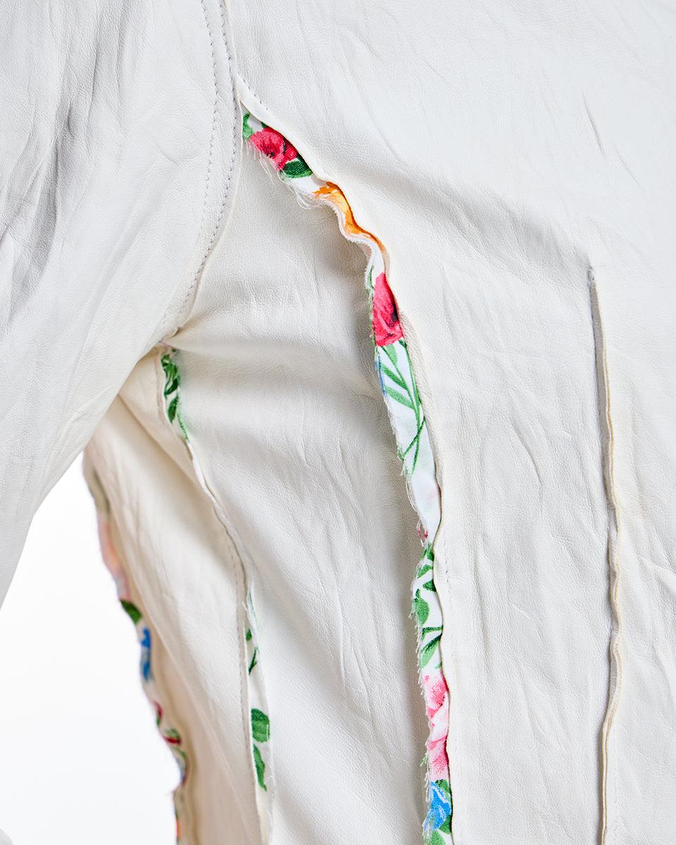 Leather Jacket with Floral Detail Product Image