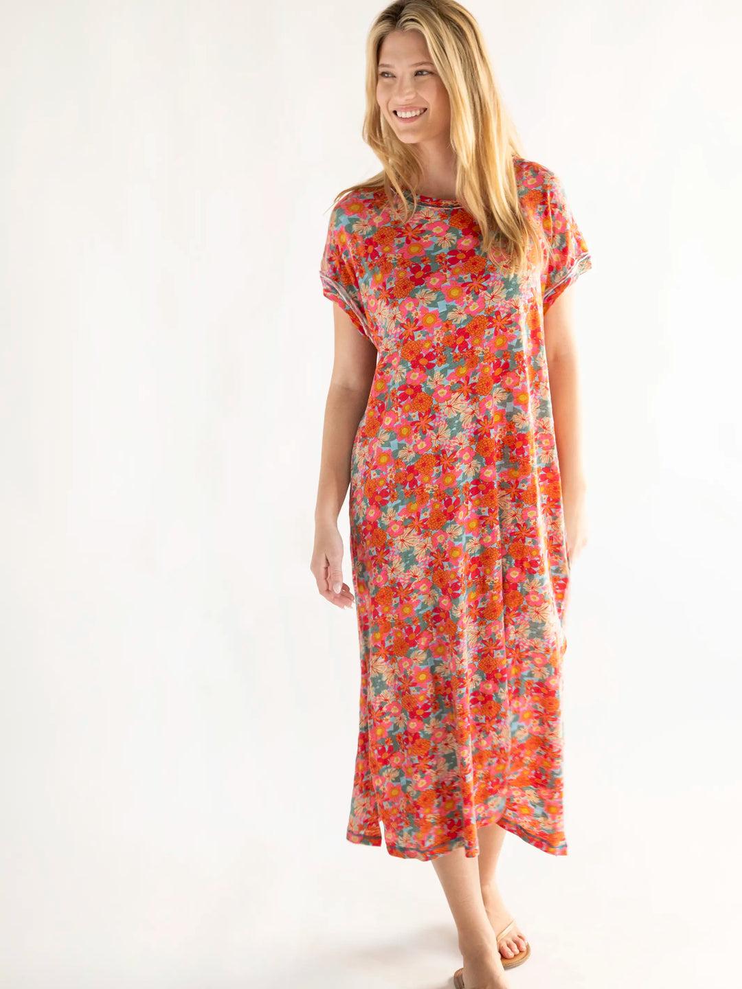 Frankie Knit Cotton Tee Midi Dress Product Image