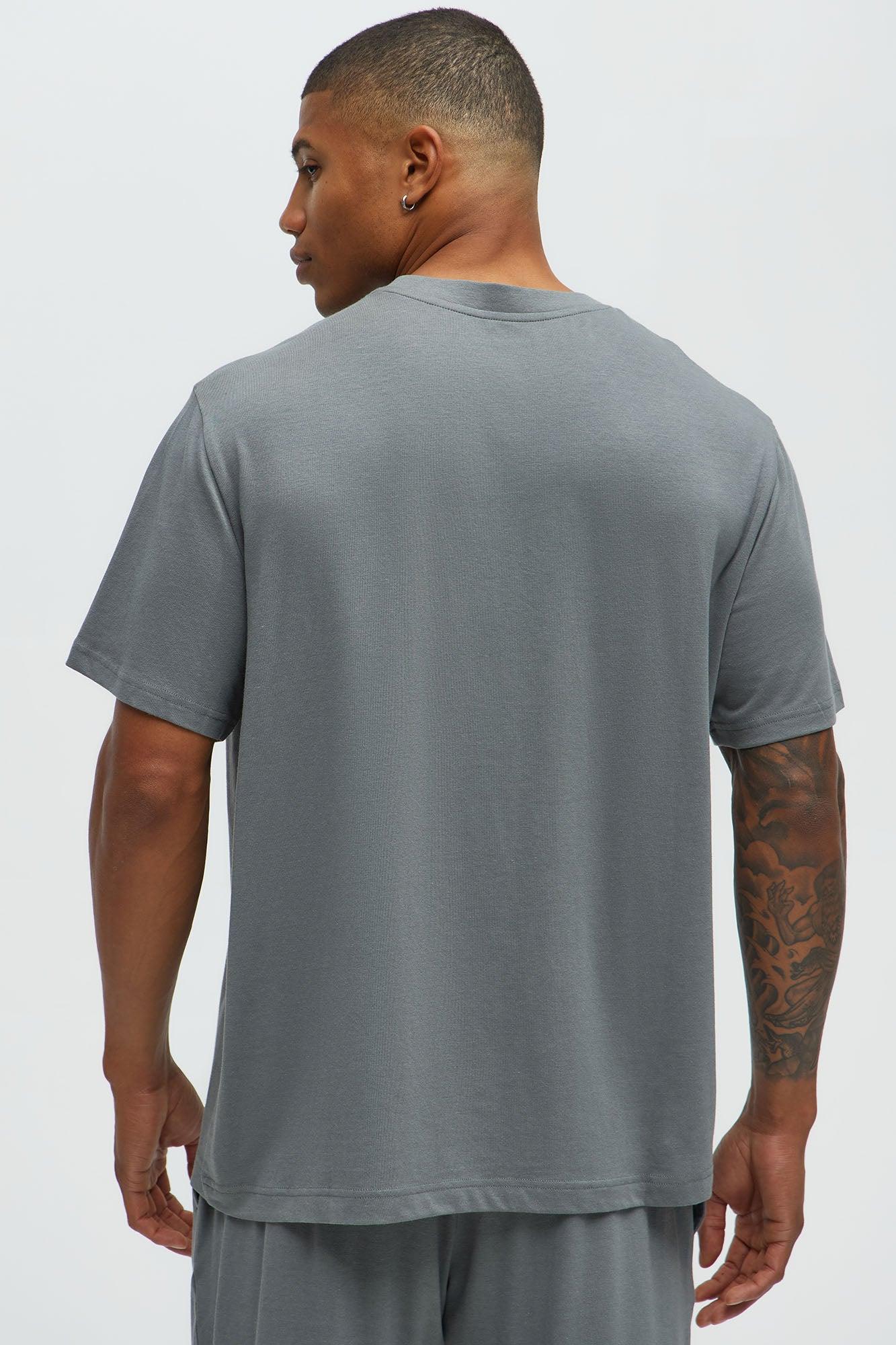 Essential Modal Lounge Short Sleeve Tee - Slate Grey Product Image