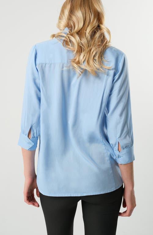 Marion Women's Petite No-Gap 3/4 Sleeve Maternity & Nursing Button Down Shirt Product Image