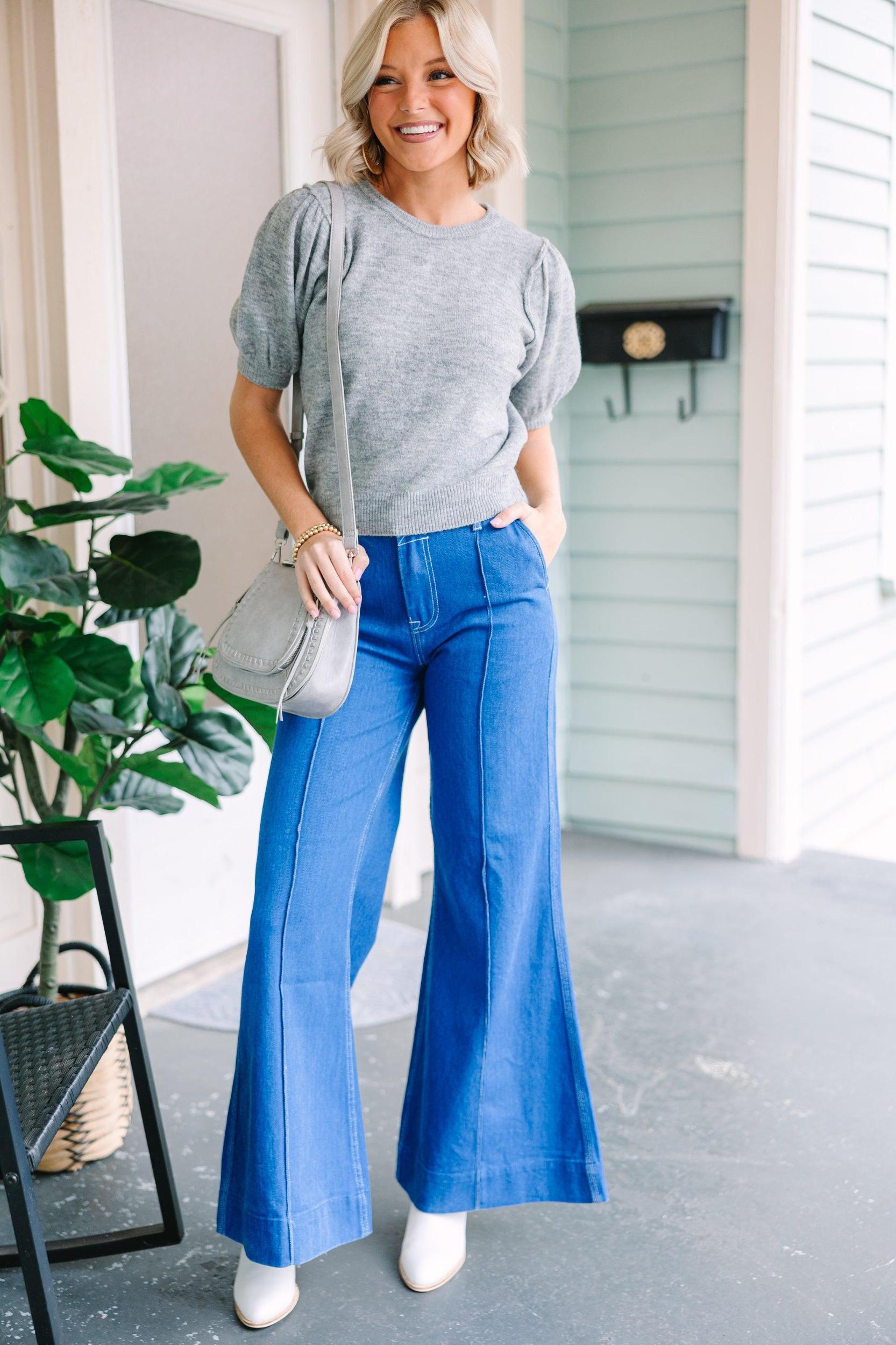 Better Be Bold Blue Flare Jeans Female Product Image