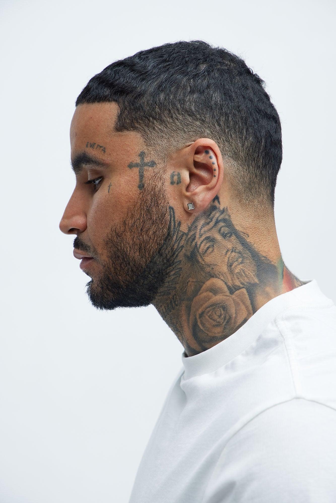 Moissanite Square Cluster Stud Earing Set - Silver Product Image