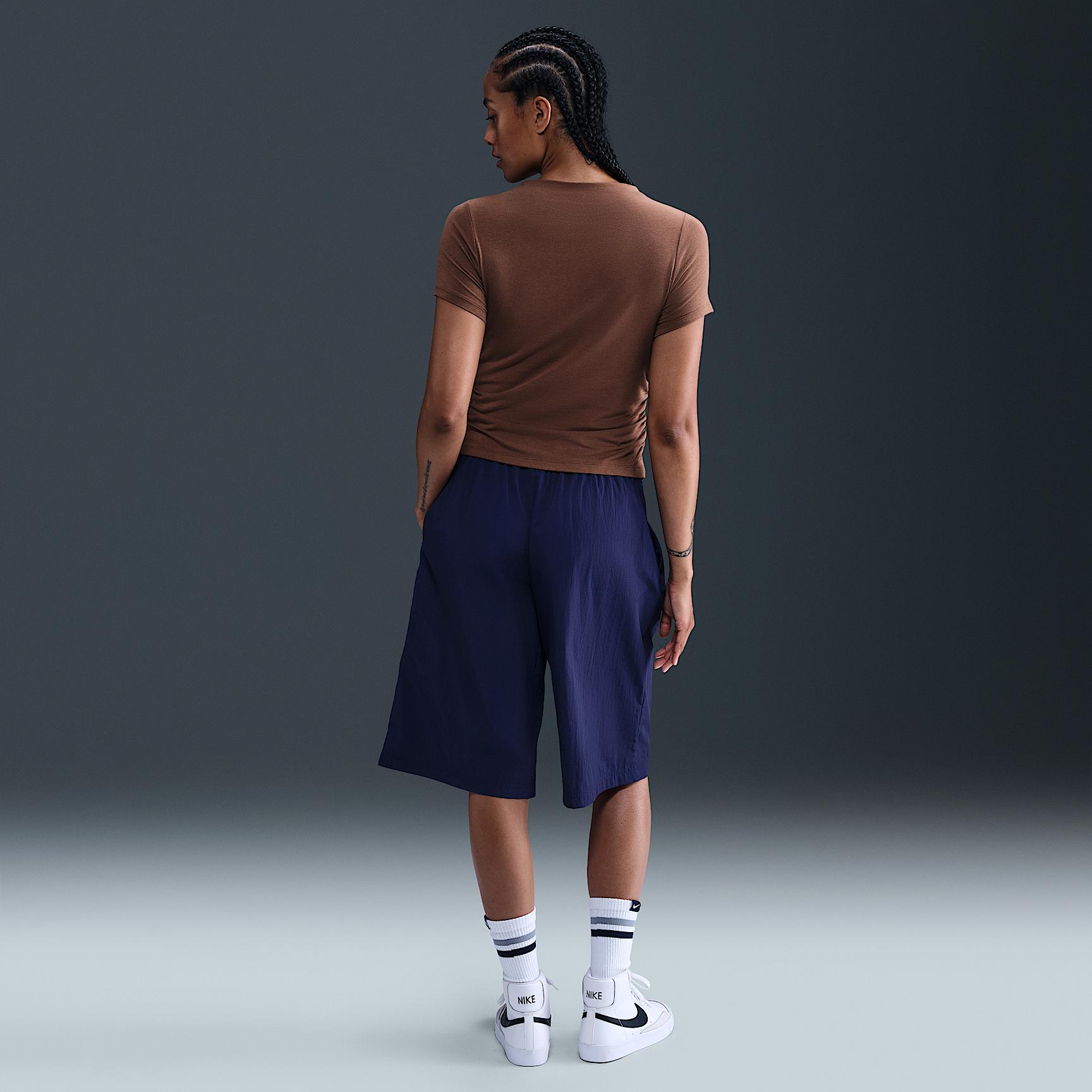 Womens Nike Sportswear Chill Knit Tight Short-Sleeve Mock-Neck Top | HV2401-265 Product Image