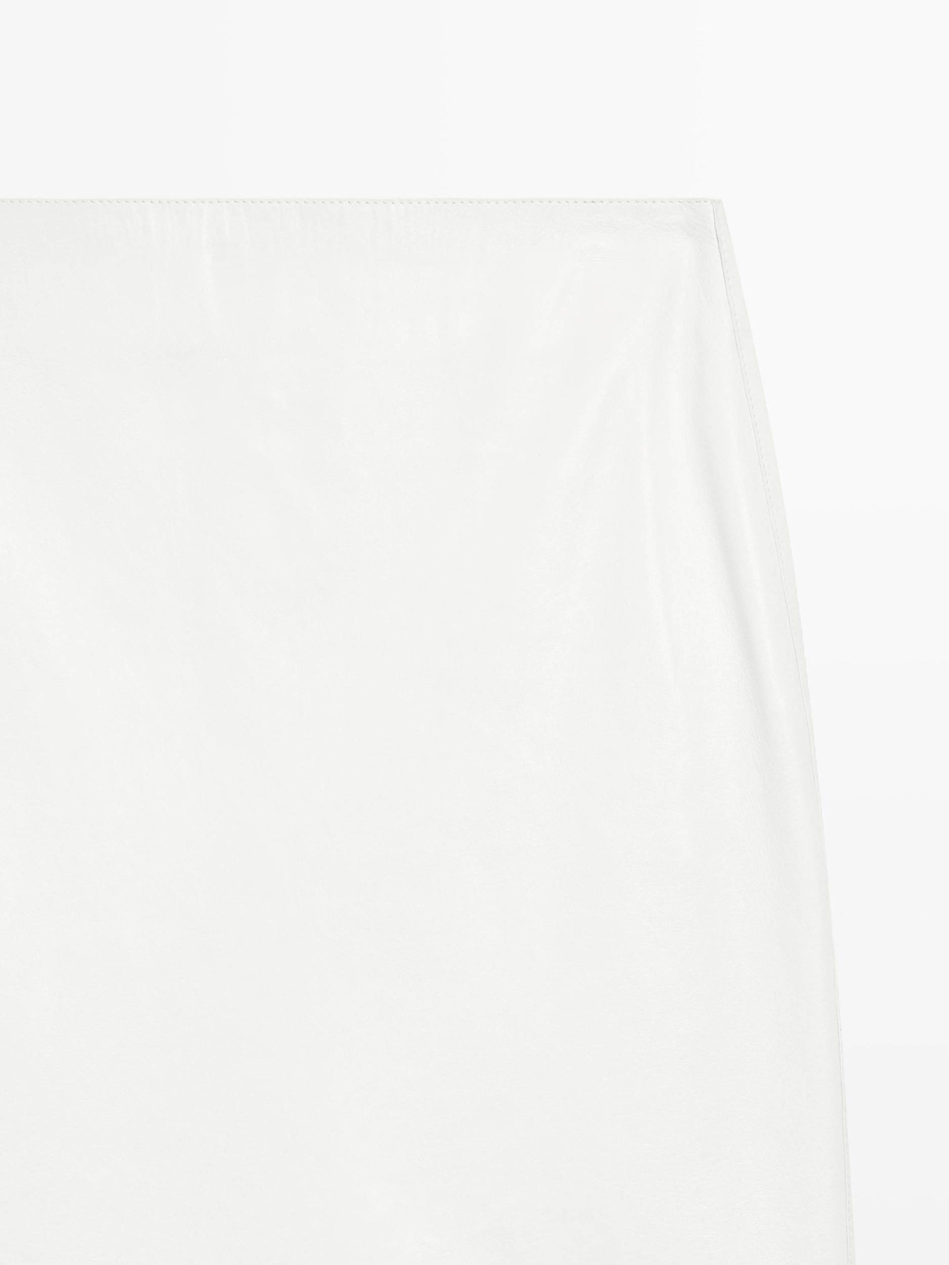 Nappa leather midi skirt Product Image
