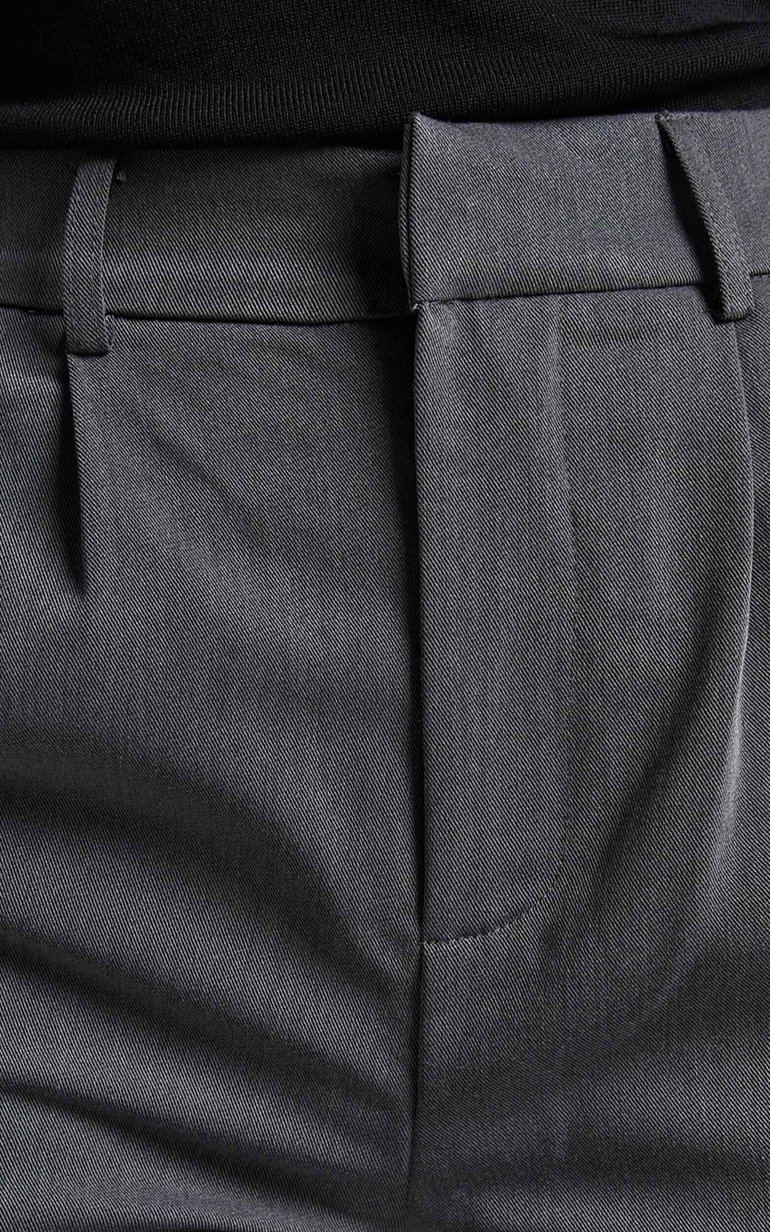 Lorcan Pants - High Waisted Tailored Pants in Charcoal Product Image