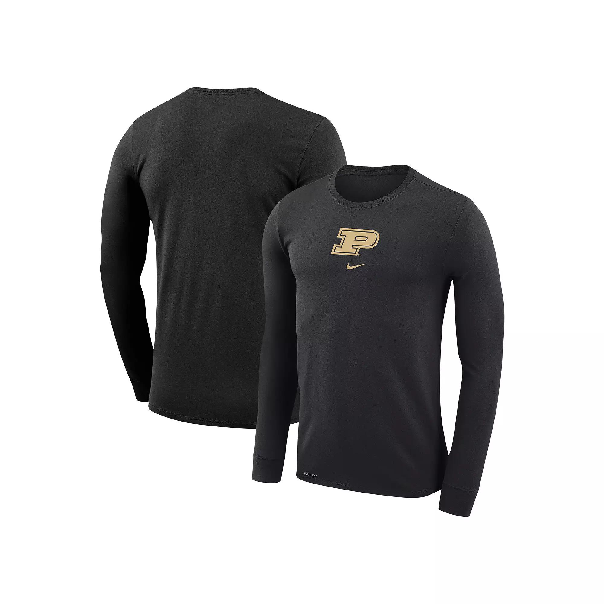 Men's Nike Black Purdue Boilermakers Basketball Shootaround Long Sleeve T-Shirt,  Product Image