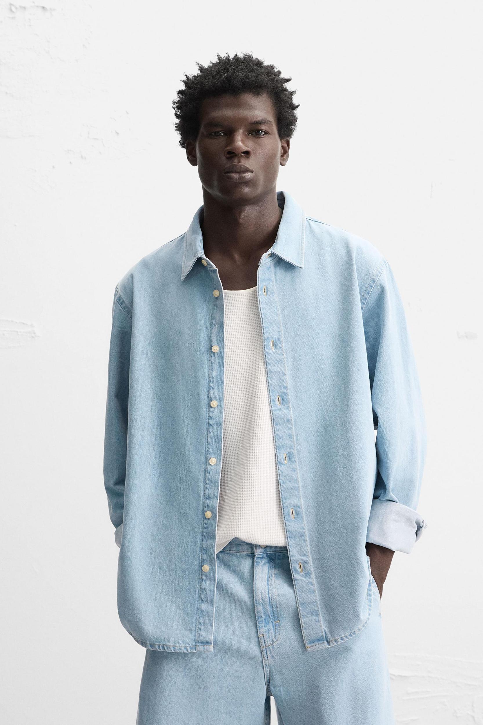 REGULAR FIT DENIM SHIRT Product Image