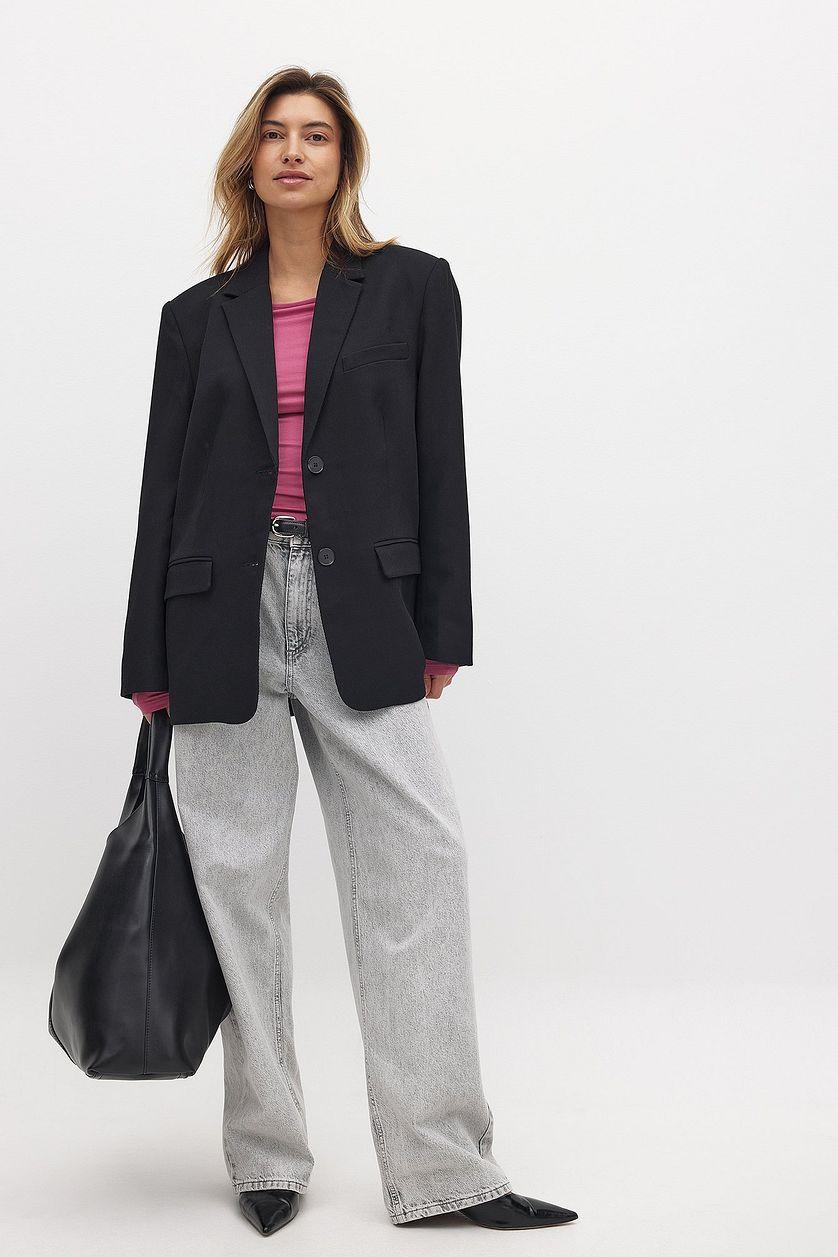 Boat Neck Long Sleeve Top Green Product Image