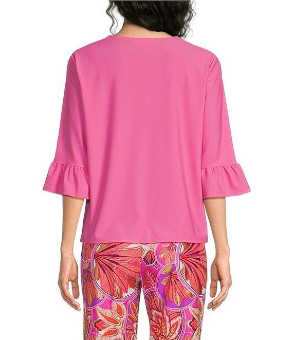 Jude Connally Trixie Jude Cloth Knit Stained Glass Print Wide-Leg Pull-On Pants Product Image