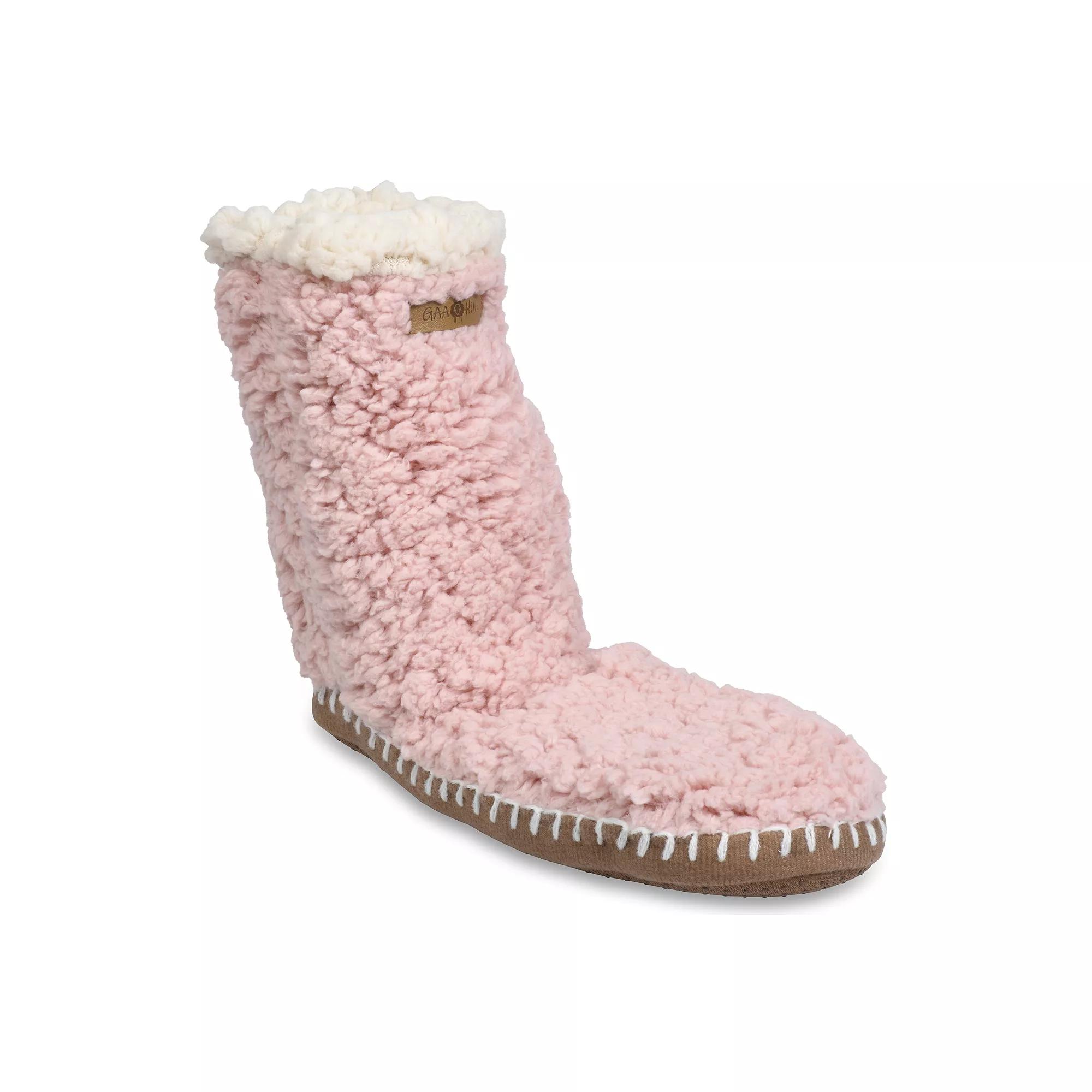 Women's GaaHuu Faux Shearling Slipper Socks, Pink Product Image