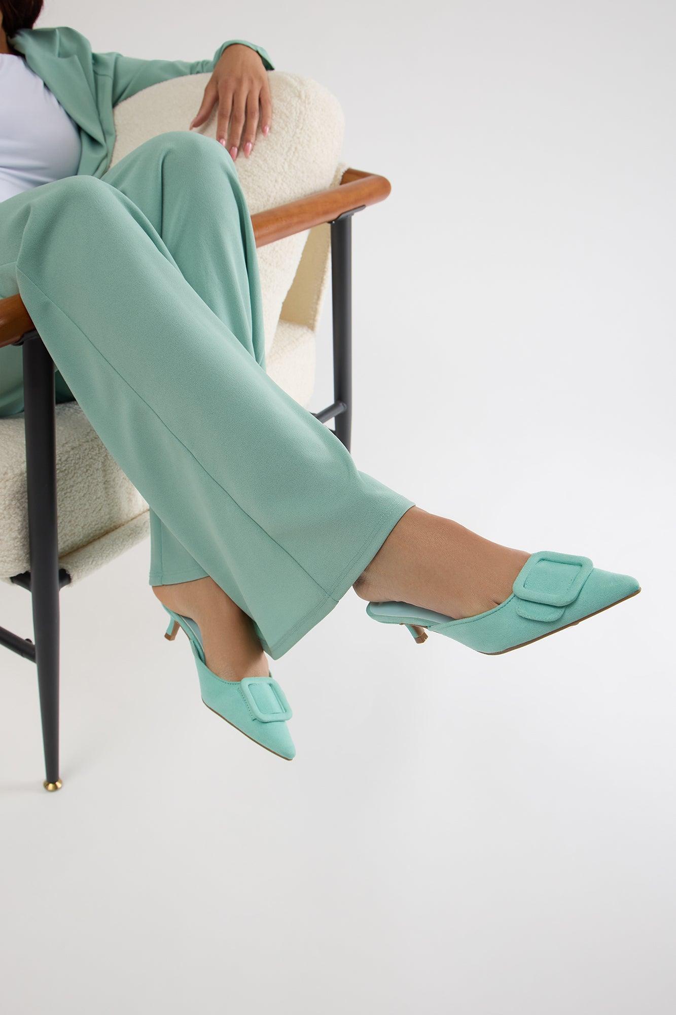 Gabriel Kitten Heel Pumps - Mint Product Image