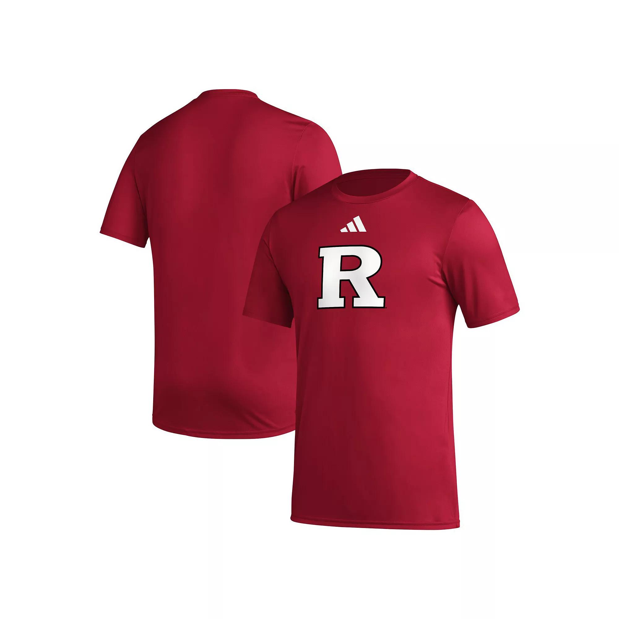 Men's adidas Scarlet Nebraska Huskers Primary Locker Logo Pre-Game AEROREADY T-Shirt, Size: Small, Red Product Image