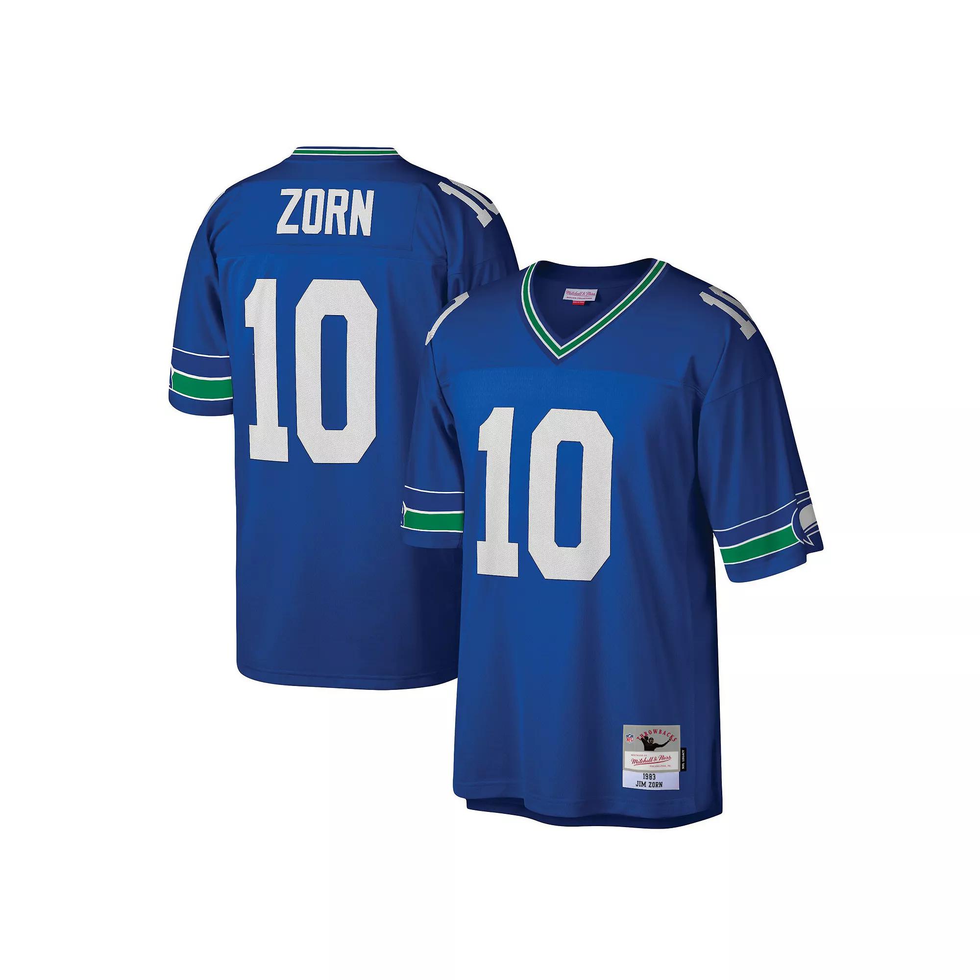 Men's Mitchell & Ness Jim Zorn Royal Seattle Seahawks Legacy Replica Jersey, Size: Small, Blue Product Image