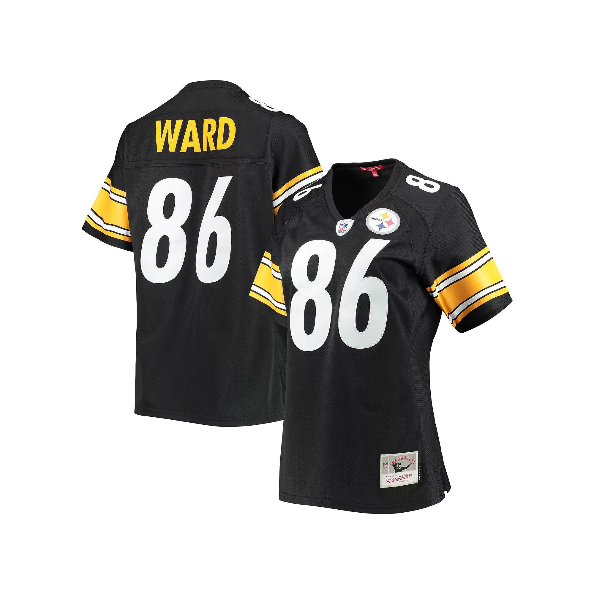 Women's Mitchell & Ness Hines Ward Black Pittsburgh Steelers Legacy Replica Player Jersey,  Product Image