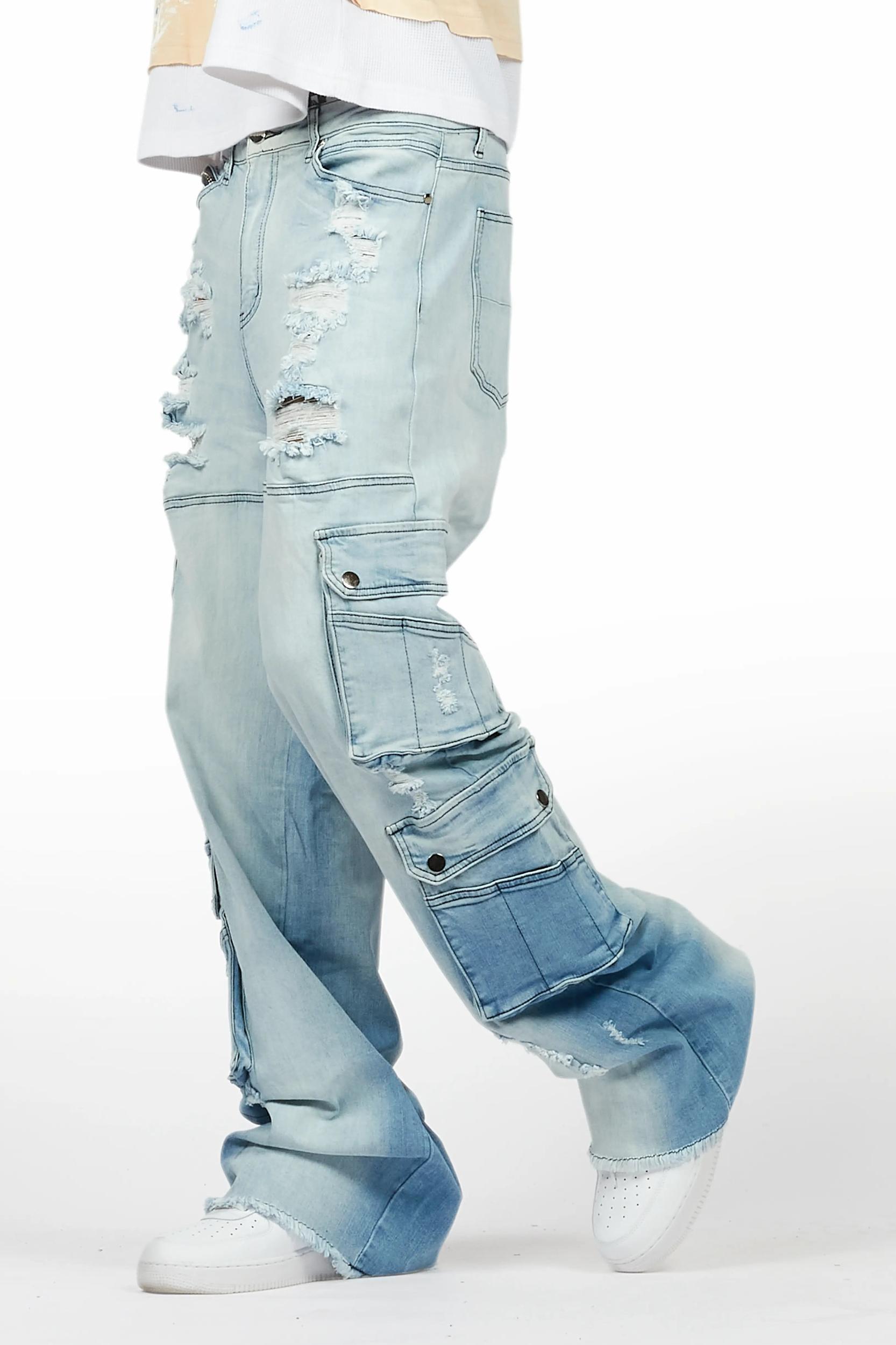 Keylor Light Blue Baggy Fit Jean Male Product Image