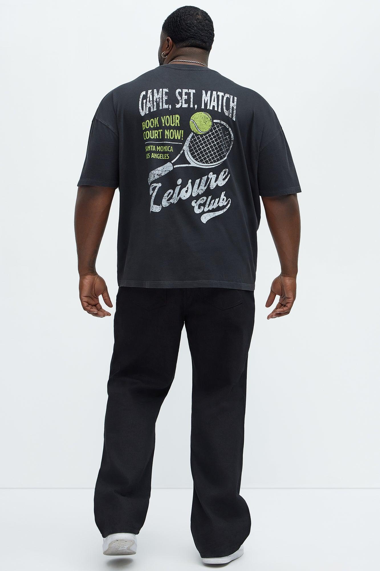 Leisure Club Oversized Short Sleeve Tee - Black Product Image