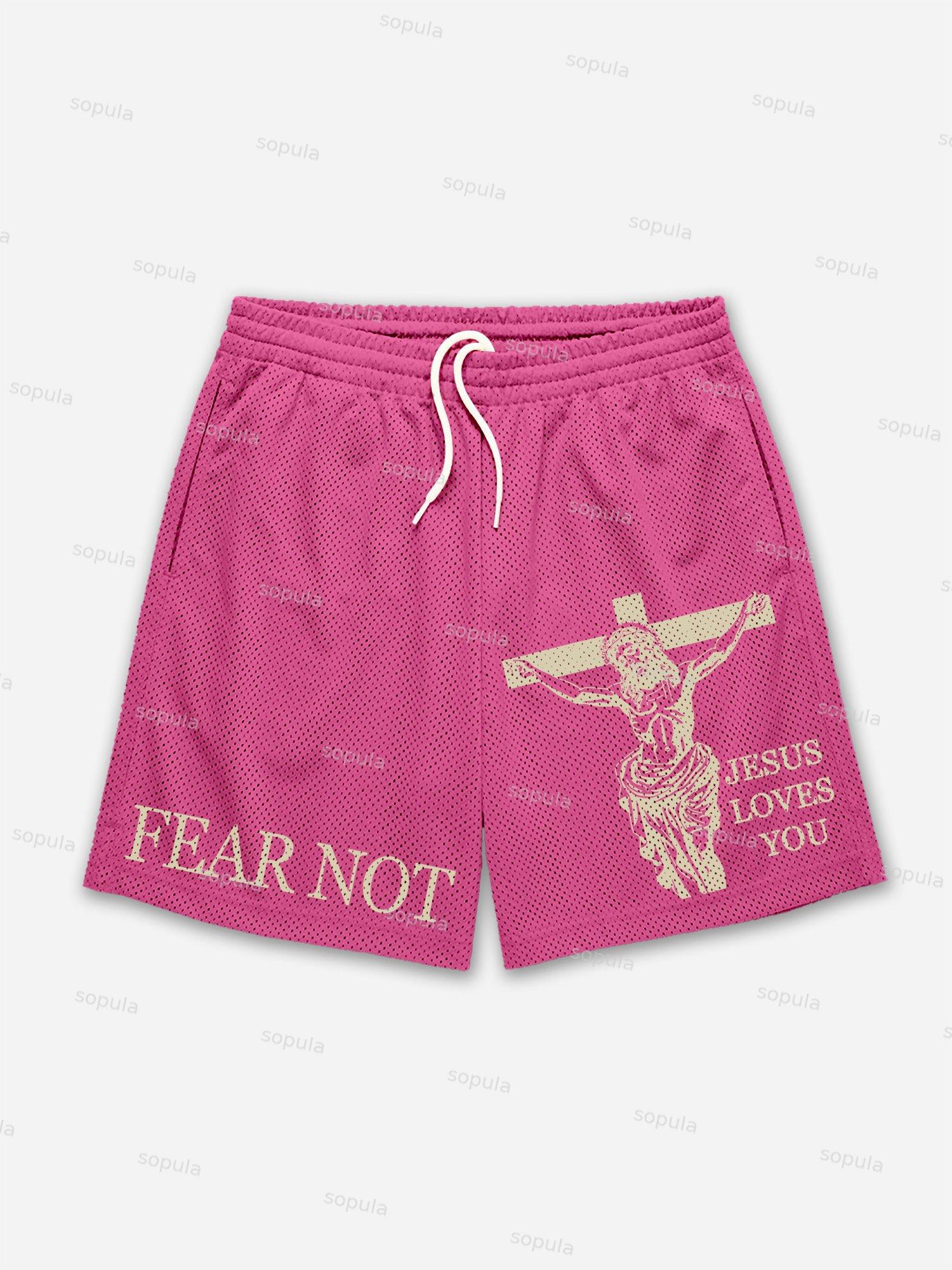 Fear Not God Print Mesh Shorts Product Image