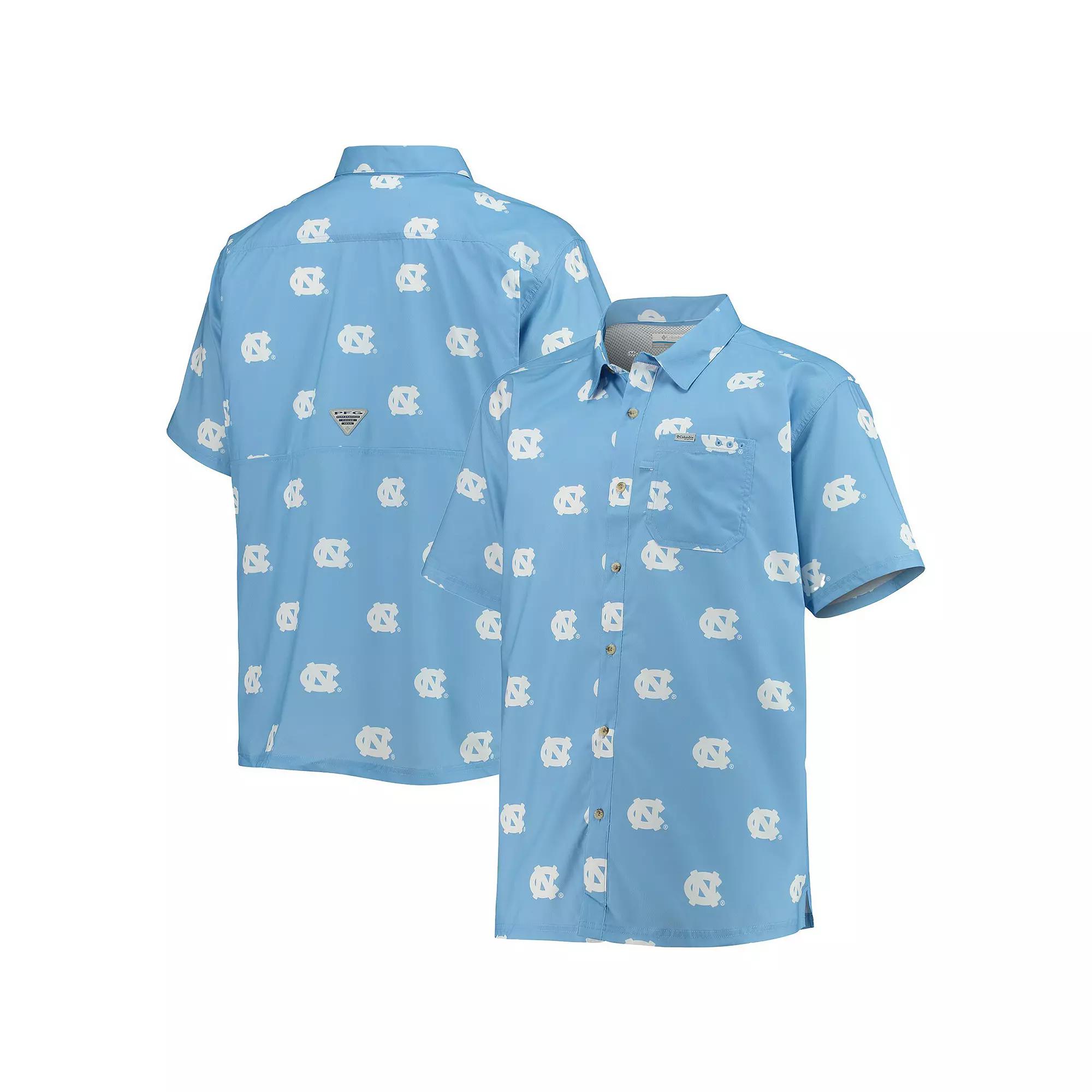 Men's Columbia Carolina Blue North Carolina Tar Heels Super Slack Tide Team Omni-Shade Button-Up Shirt,  Product Image
