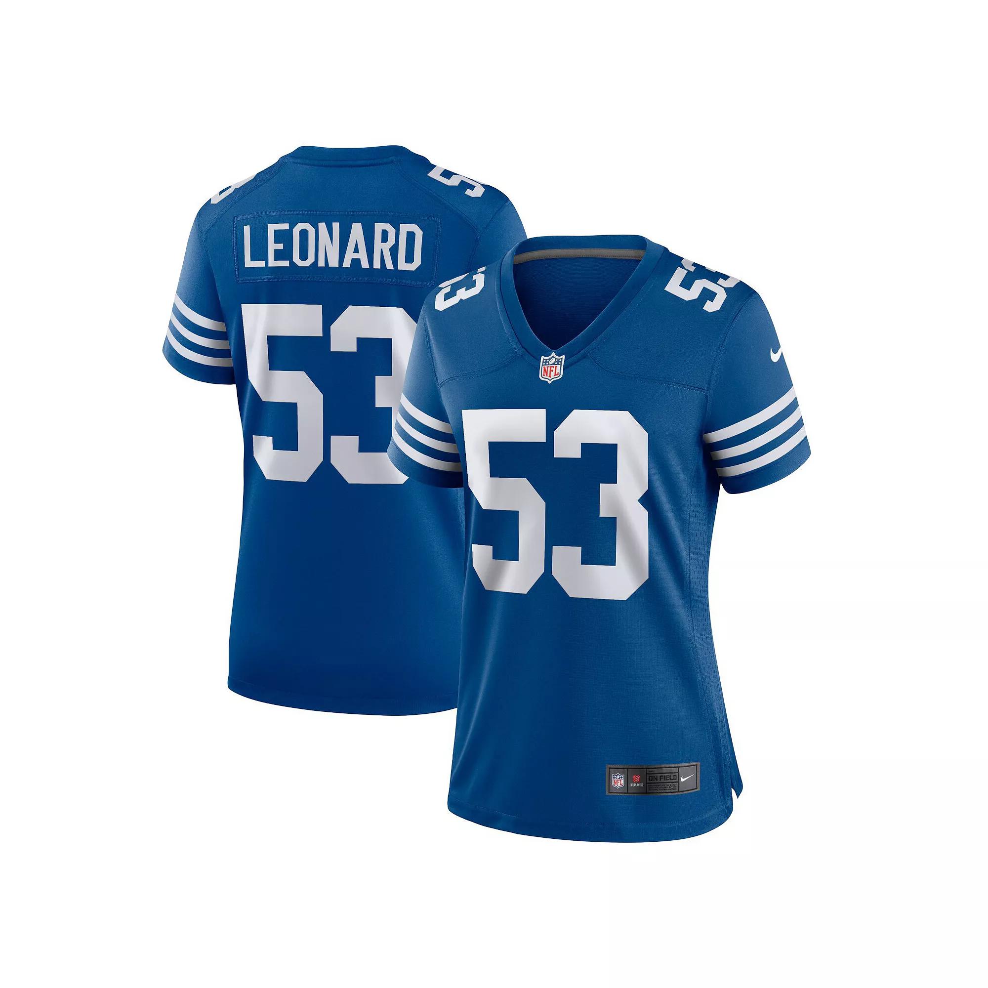 Women's Nike Darius Leonard Royal Indianapolis Colts Alternate Game Jersey, Size: Small, Blue Product Image
