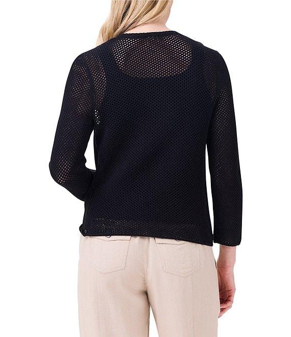 NIC + ZOE Mesh 4-Way Bracelet Sleeve Open Front Cardigan Product Image
