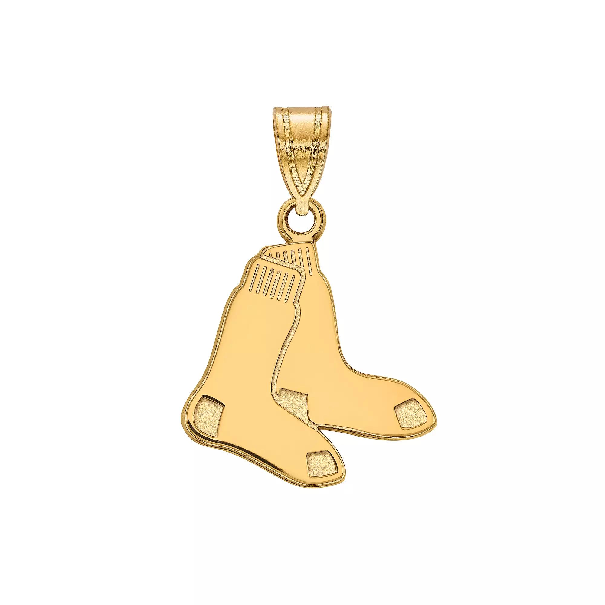 LogoArt Sterling Silver Boston Red Sox Medium Pendant, Women's, Size: 24 mm, Gold Tone Product Image