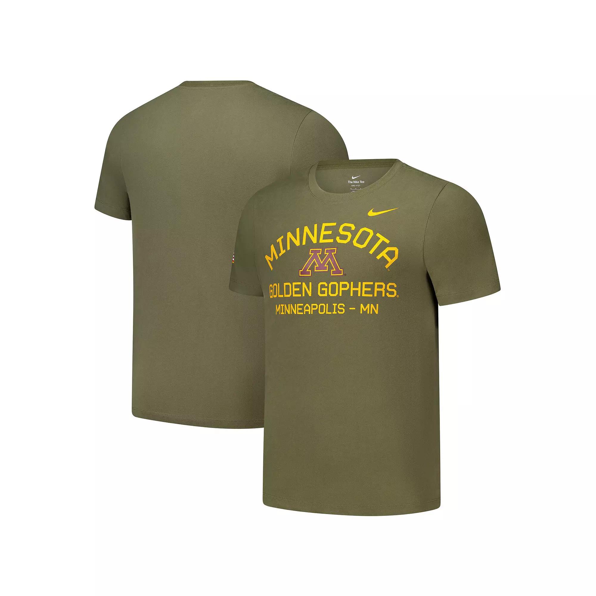Men's Nike  Olive Minnesota Golden Gophers 2024 Military Appreciation Performance T-Shirt, Size: XL, Team Product Image