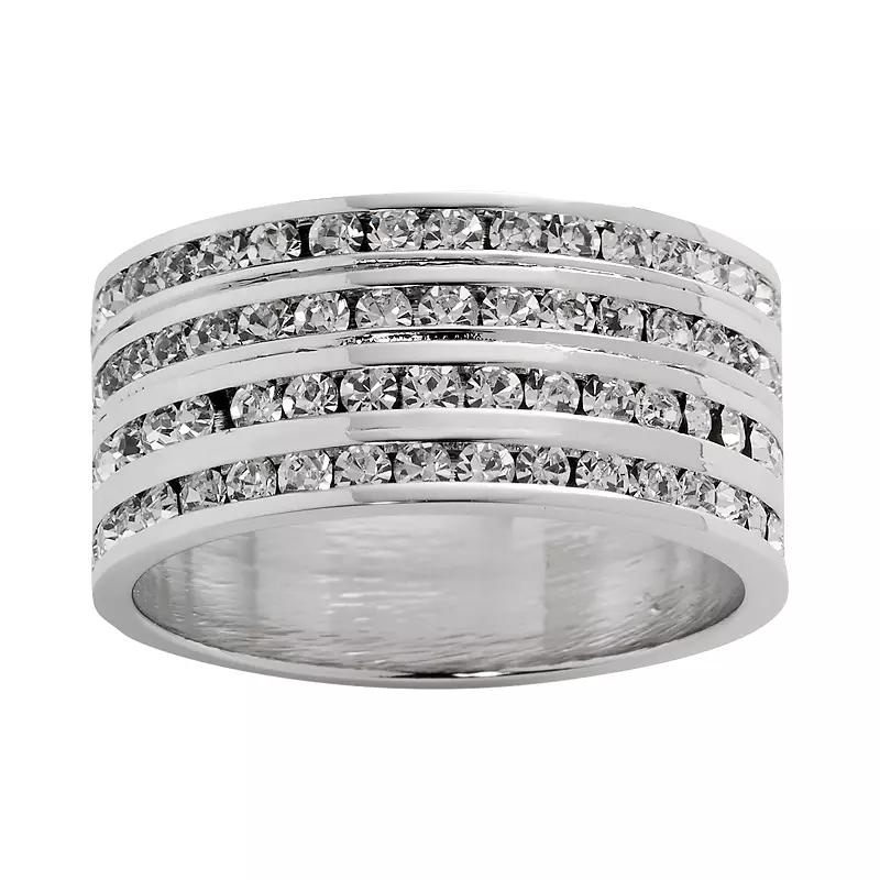 Traditions Jewelry Company Sterling Silver Crystal Eternity Ring, Women's,  Product Image