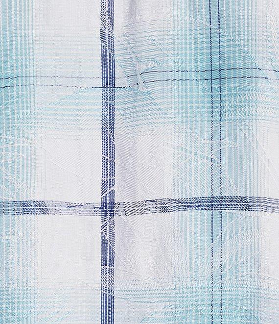 Caribbean Plaid Textured Short Sleeve Woven Shirt Product Image