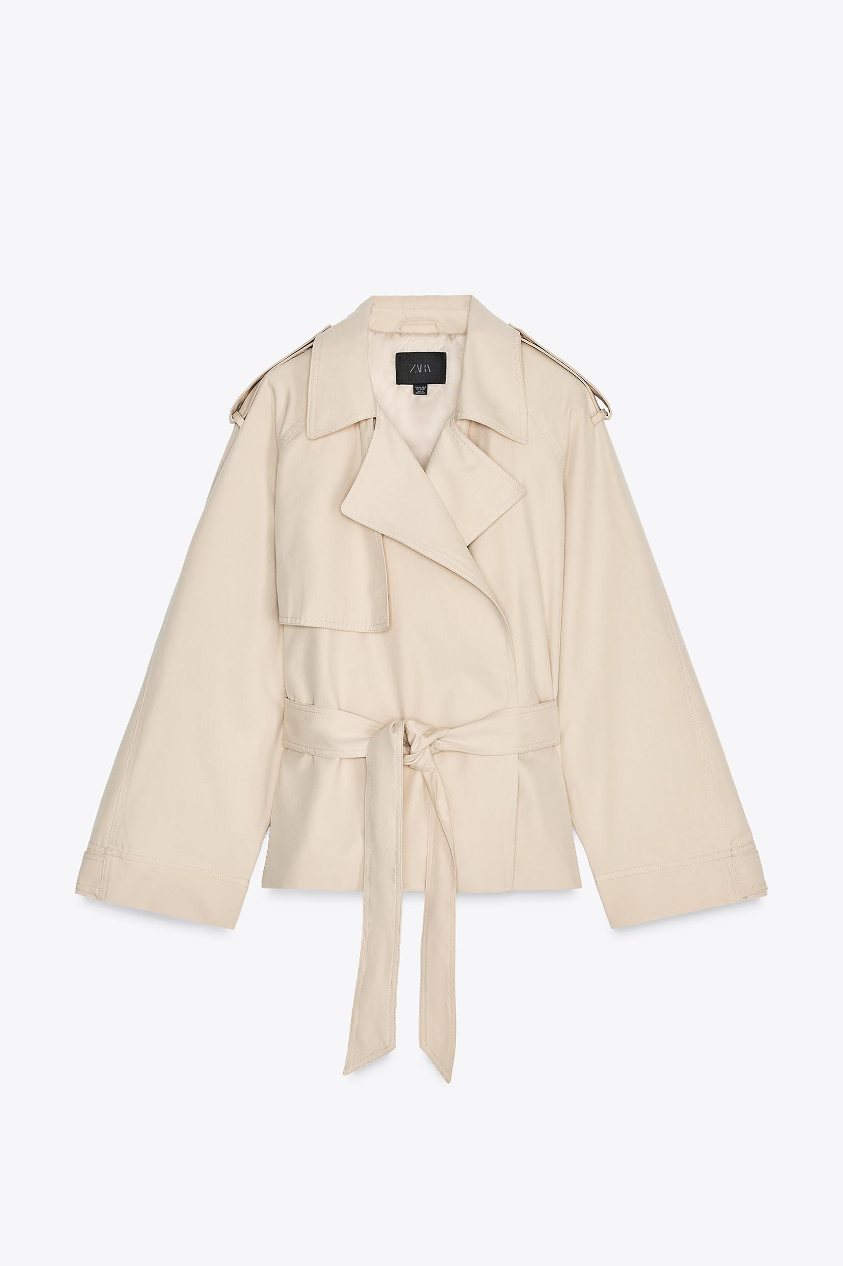 SHORT BELTED TRENCH COAT Product Image
